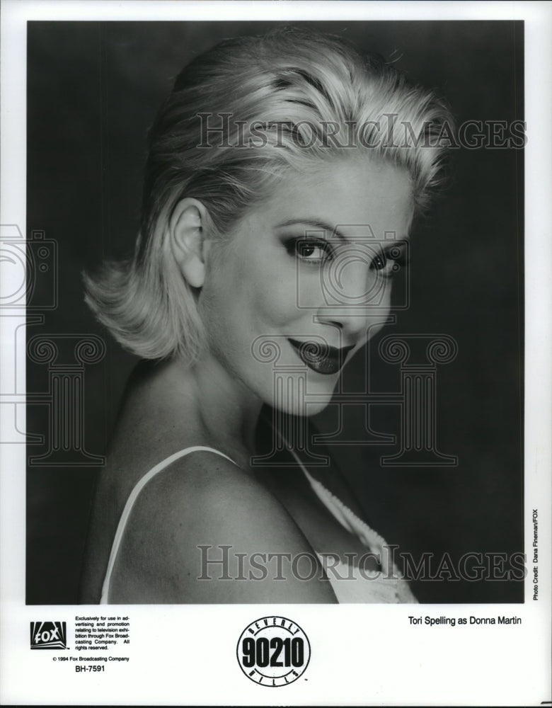 1994 Press Photo Tori Spelling stars on Beverly Hills, 90210, on Fox. - Historic Images