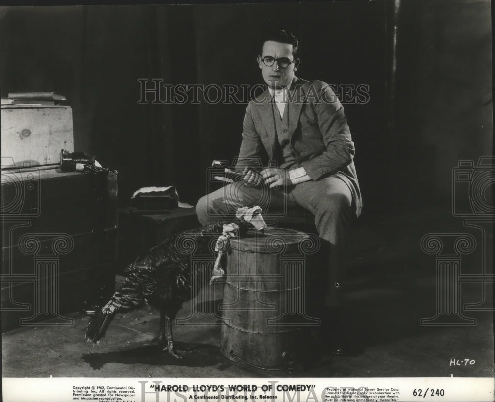 1962 Press Photo "Harold Lloyd's World Of Comedy", Silent film star Harold Lloyd - Historic Images