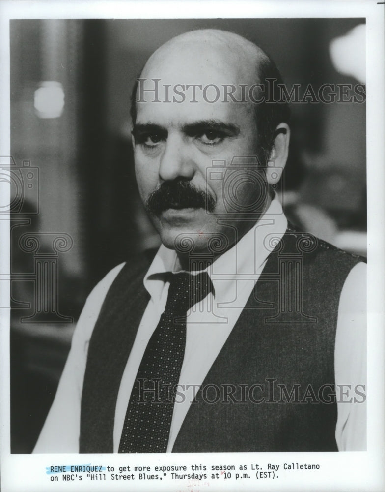 Press Photo Rene Enriquez as Lt. Ray Calletano in Hill Street Blues - Historic Images