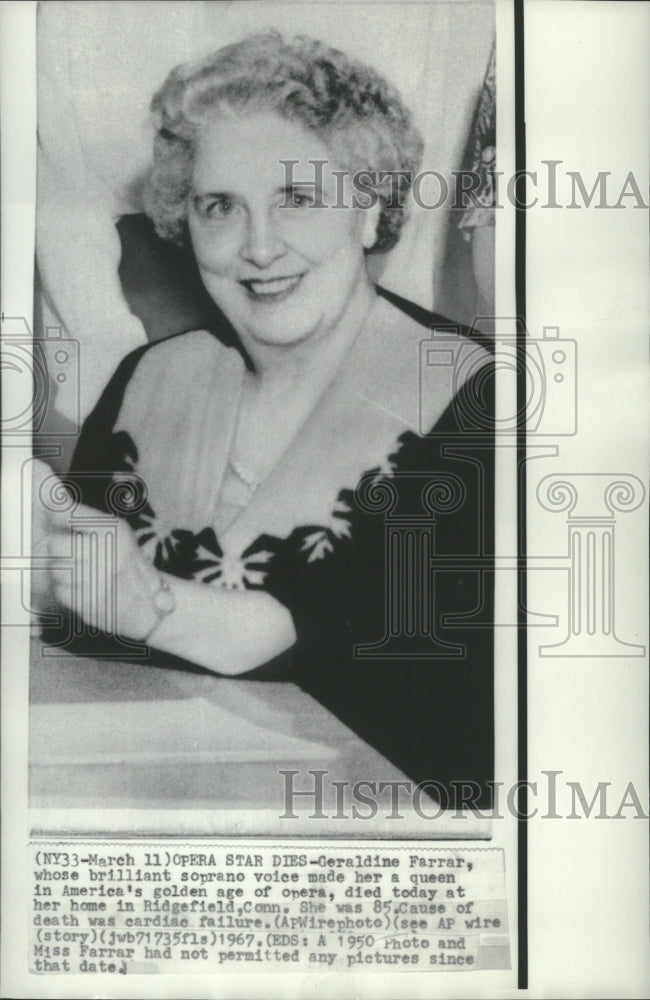 1950 Opera Singer Geraldine Farrar-Historic Images