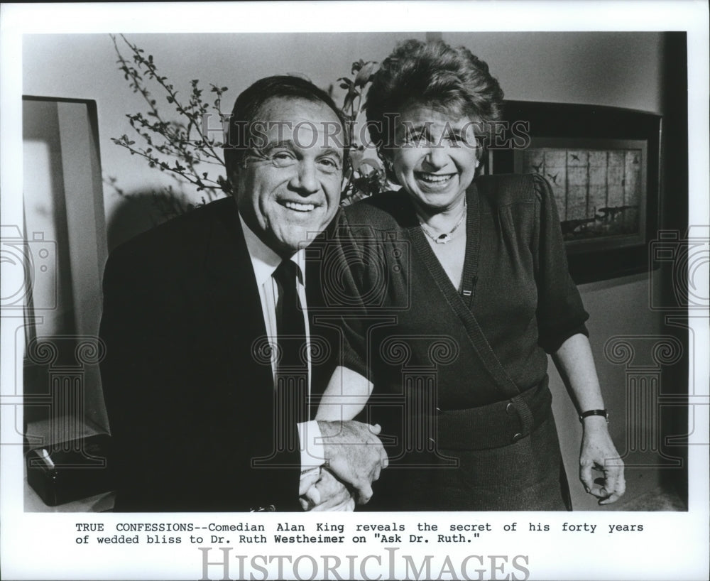 Press Photo Comedian Alan King in "Ask Dr. Ruth" - Historic Images
