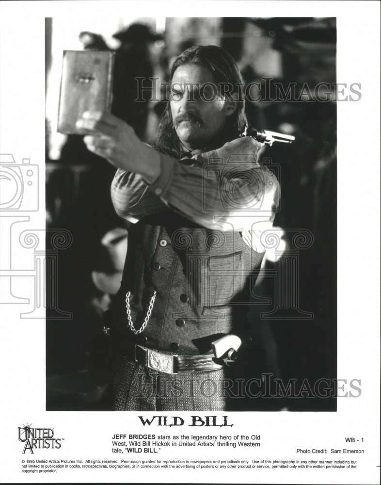 1995 Press Photo Jeff Bridges in "Wild Bill" Film - Historic Images