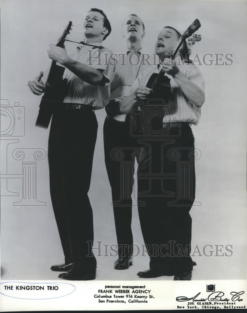 1961 Press Photo The Kingston Trio appears at Vancouver International Festival - Historic Images