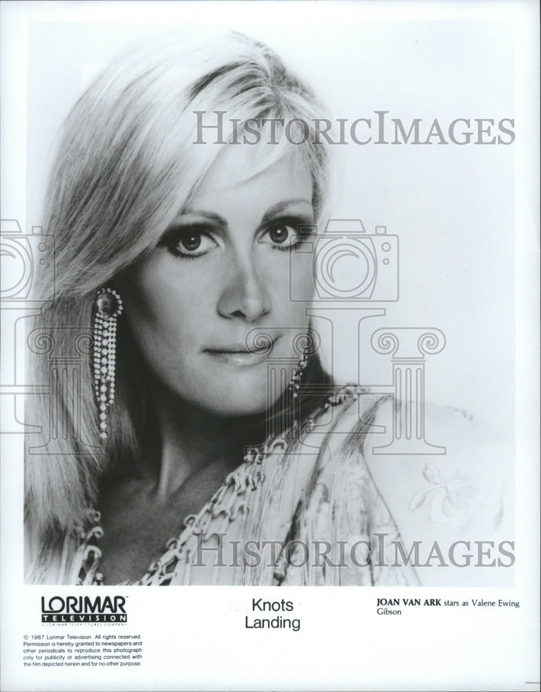 1987 Press Photo Joan Van Ark stars as Valene Ewing Gibson in Knots Landing-Historic Images