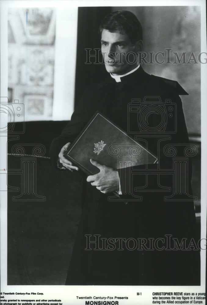 Press Photo Christopher Reeve stars as a young priest in "Monsignor" - Historic Images