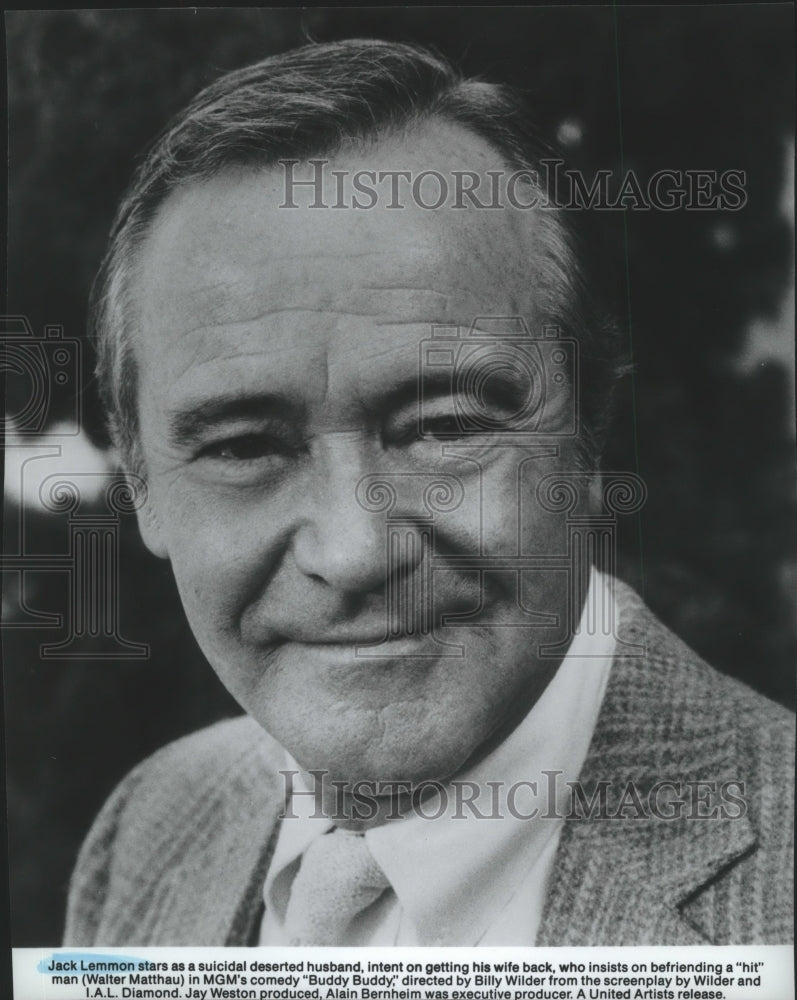 Press Photo Jack Lemmon stars MGM&#39;s comedy &quot;Buddy Buddy&quot; - spp69739-Historic Images
