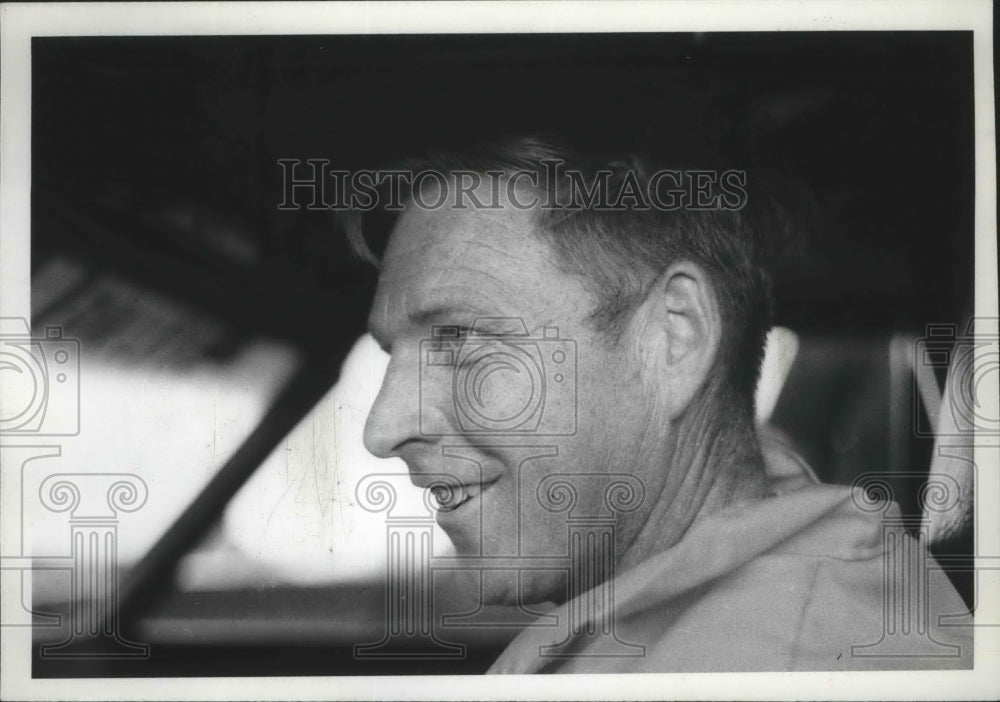 1978 Press Photo Auto racer Walt Ayling behind the wheel at Spokane Fairgrounds - Historic Images