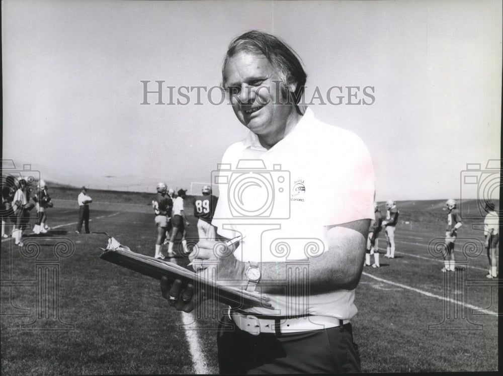 1978 Football coach Hal Childs prepares for practice  - Historic Images