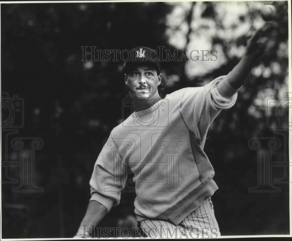 1989 North Idaho College baseball pitcher Roby Cantwell  - Historic Images