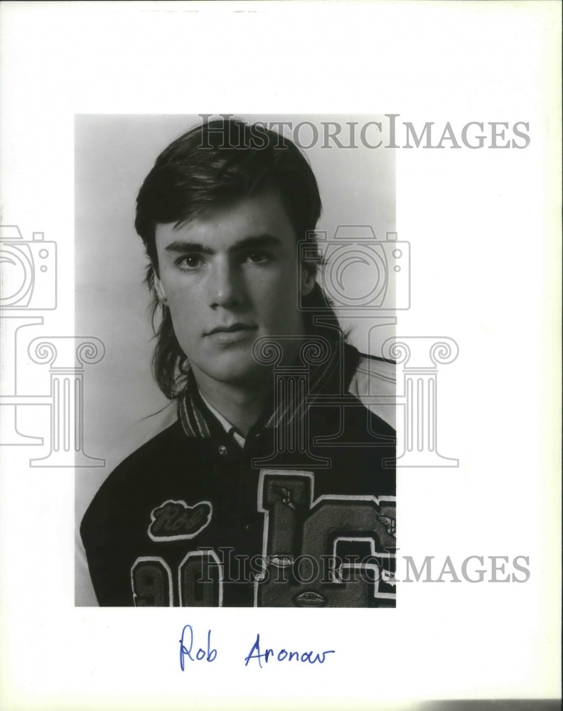 1989 Press Photo Football player, Rob Aronow - sps00700- Historic Images