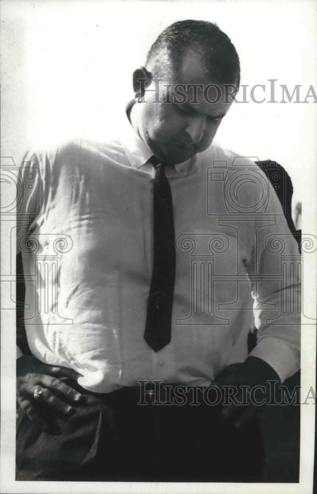 1962 Press Photo University of Idaho Football Coach Dee Andros looks downcast-Historic Images