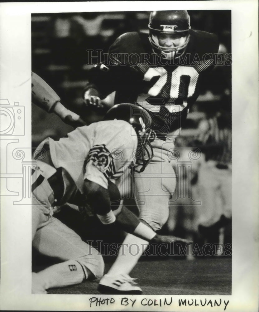 1984 Press Photo Football player, Mark Cordes in action - sps00869- Historic Images