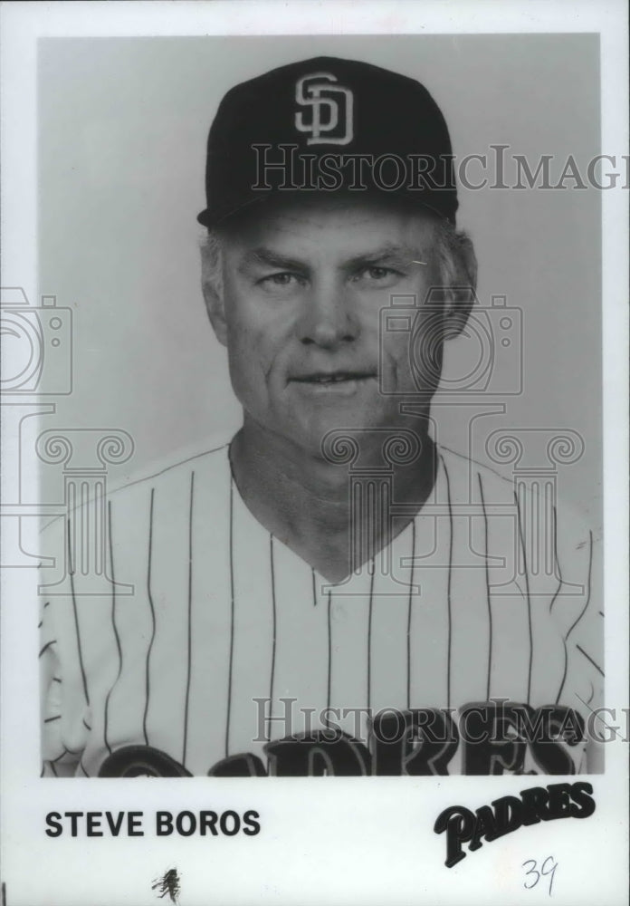 1988 Padres' baseball coach Steve Boros  - Historic Images