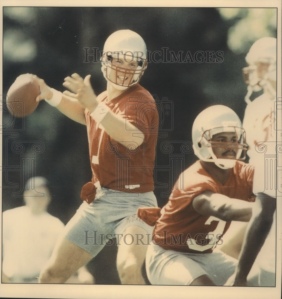 1992 Football player, Drew Bledsoe, in action  - Historic Images