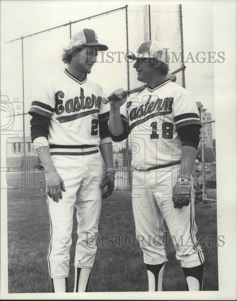 1978 Press Photo Eastern baseball player, Jack Flannery and teammate - sps01462-Historic Images