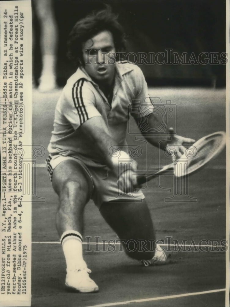 1975 Press Photo Eddie Dibbs, an unseeded 24 year old from Miami loves tennis-Historic Images