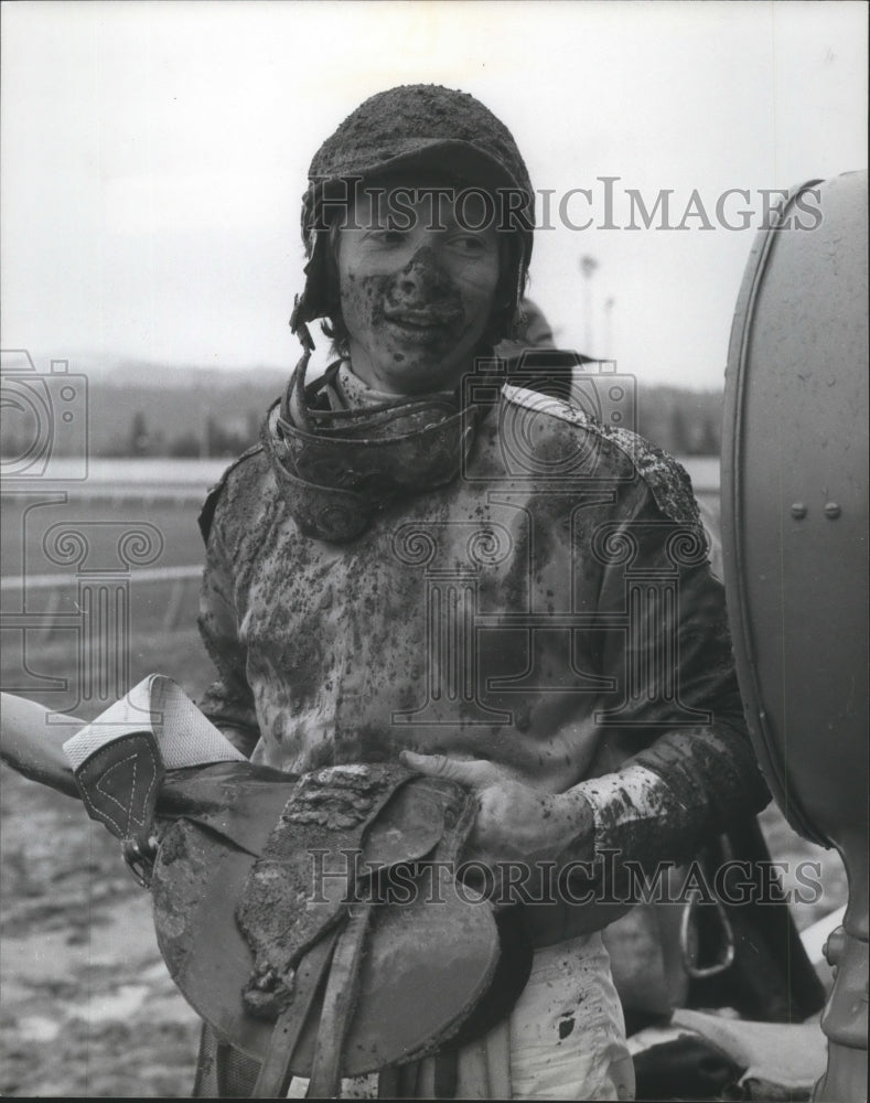 1977 Press Photo Jockey Eddie Andrews - sps01894 - Historic Images