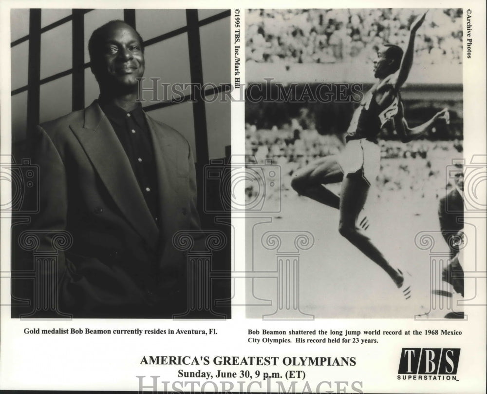 1968 Press Photo Bob Beamon-Long Jump Record of Olympics Held for 23 Years-Historic Images