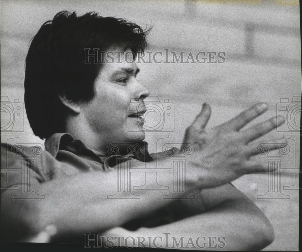 1979 Press Photo Bill Flitt-Basketball Coach in Candid Photograph - sps01967-Historic Images