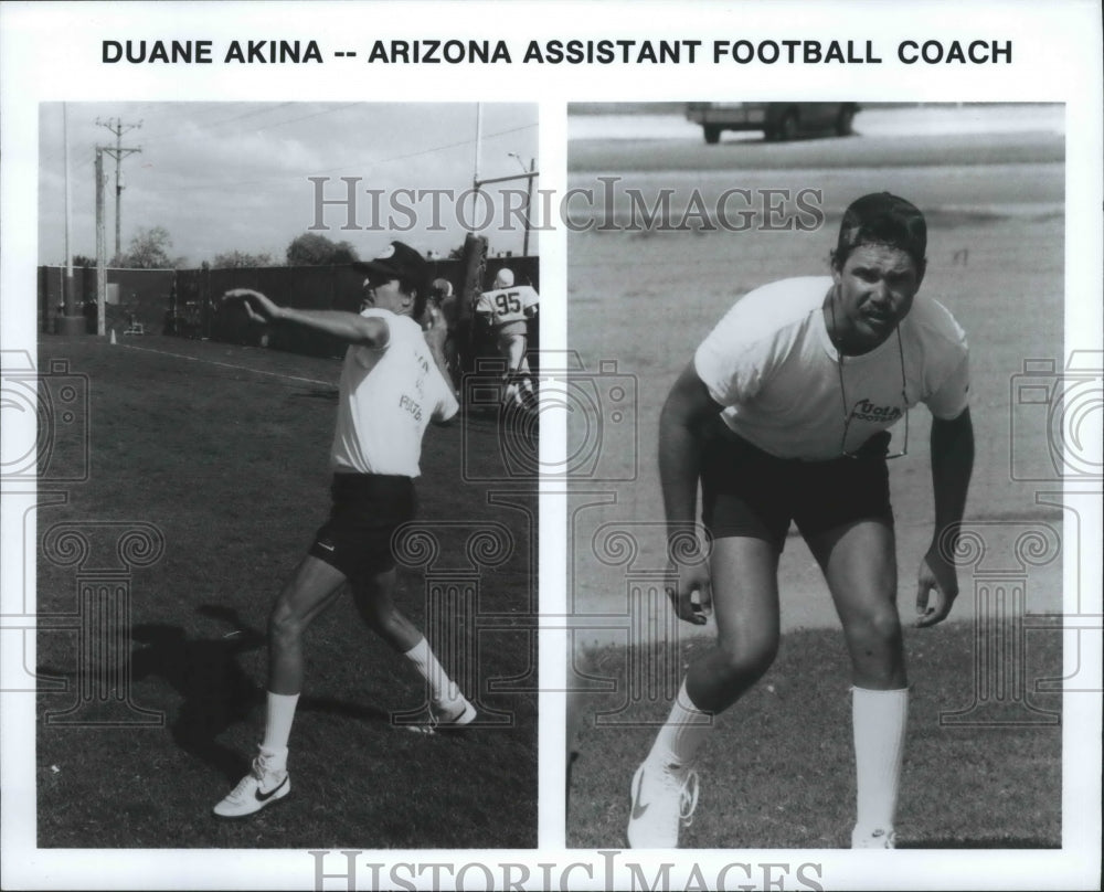 1992 Press Photo Duane Akina, Arizona Assistant Football Coach - sps02125-Historic Images