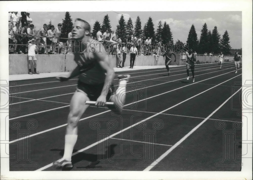 1970 Press Photo Eric Dahl, Spokane Community College track and field sprinter- Historic Images