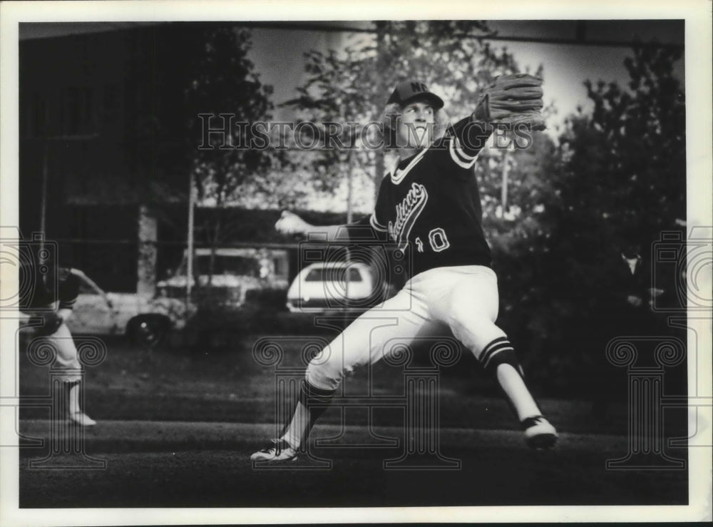 1978 Press Photo Dan Frigaard of the Spokane Indians Baseball Club Pitches-Historic Images