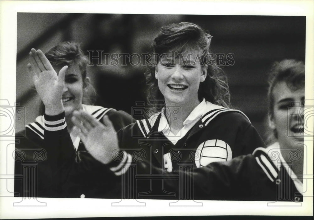 1987 Press Photo Volleyball player Molly Fitzgerald named Athlete of the Week- Historic Images