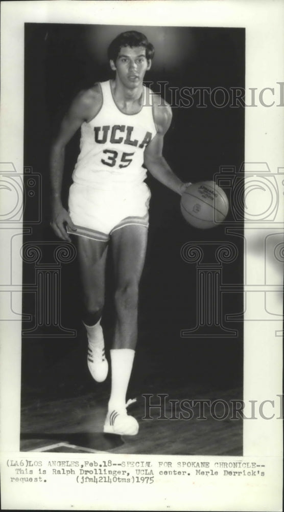 1975 Press Photo Ralph Drollinger, UCLA basketball player - sps02418-Historic Images