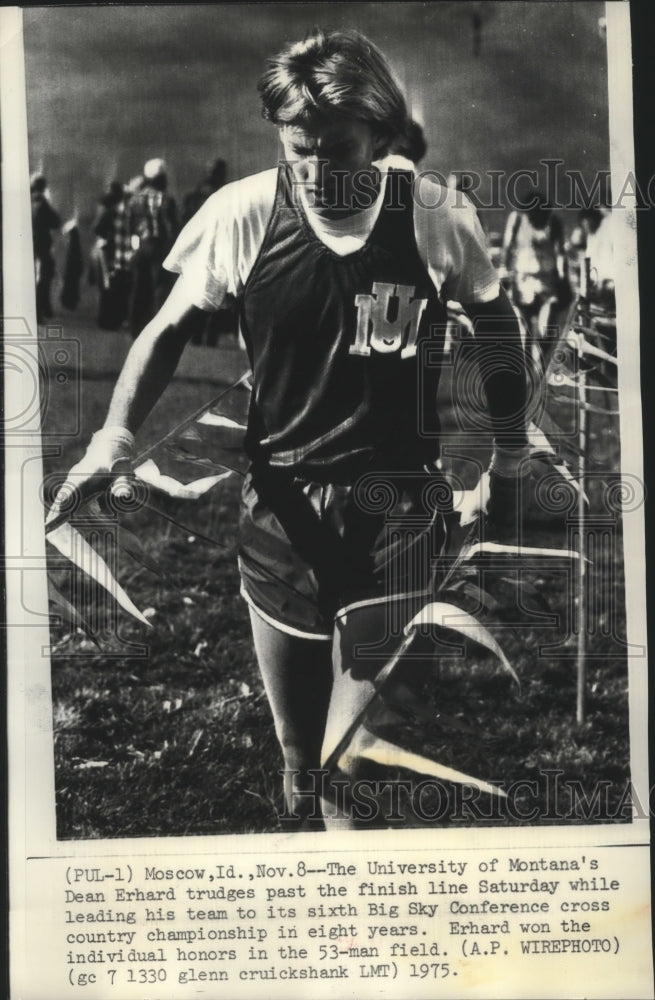 1975 Press Photo University of Montana track and field athlete, Dean Erhard - Historic Images