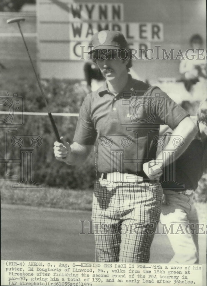 1975 Press Photo Golfer Ed Dougherty at the PGA Tournament at Firestone- Historic Images