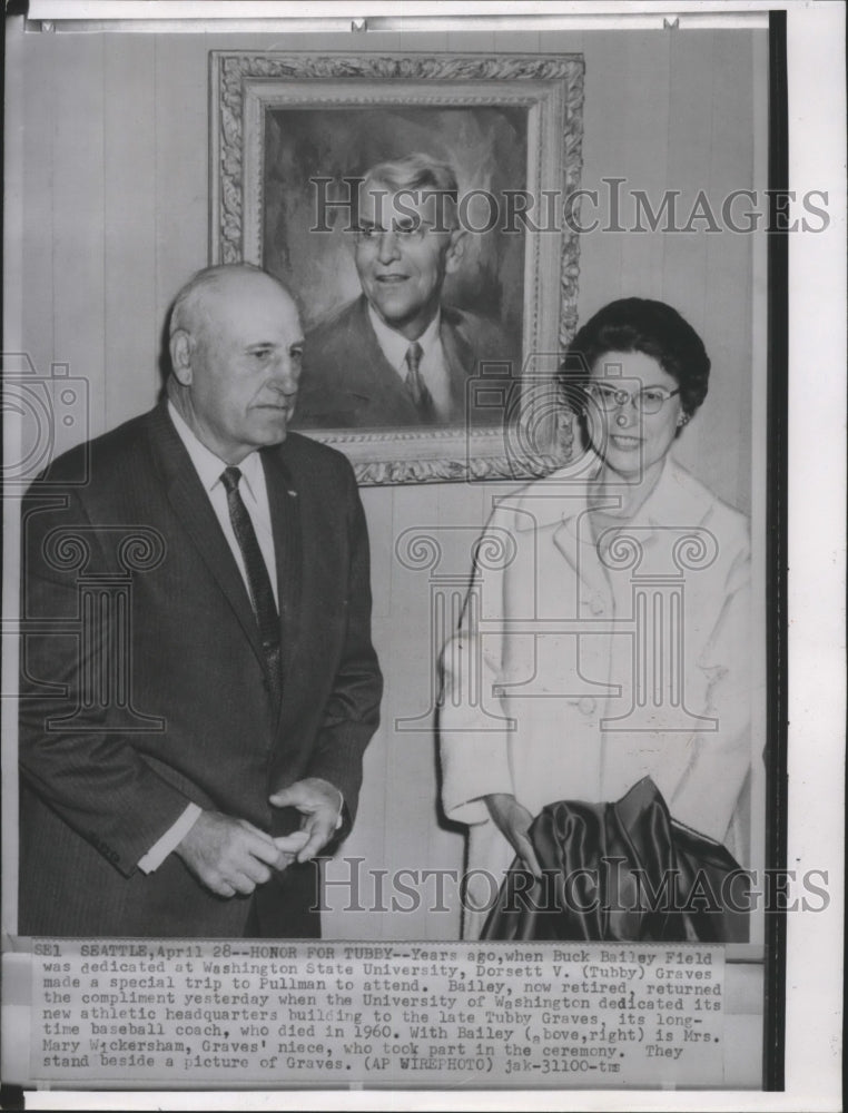 1964 Buck Bailey and Mary Wickersham honor Dorsett V. (Tubby) Graves - Historic Images