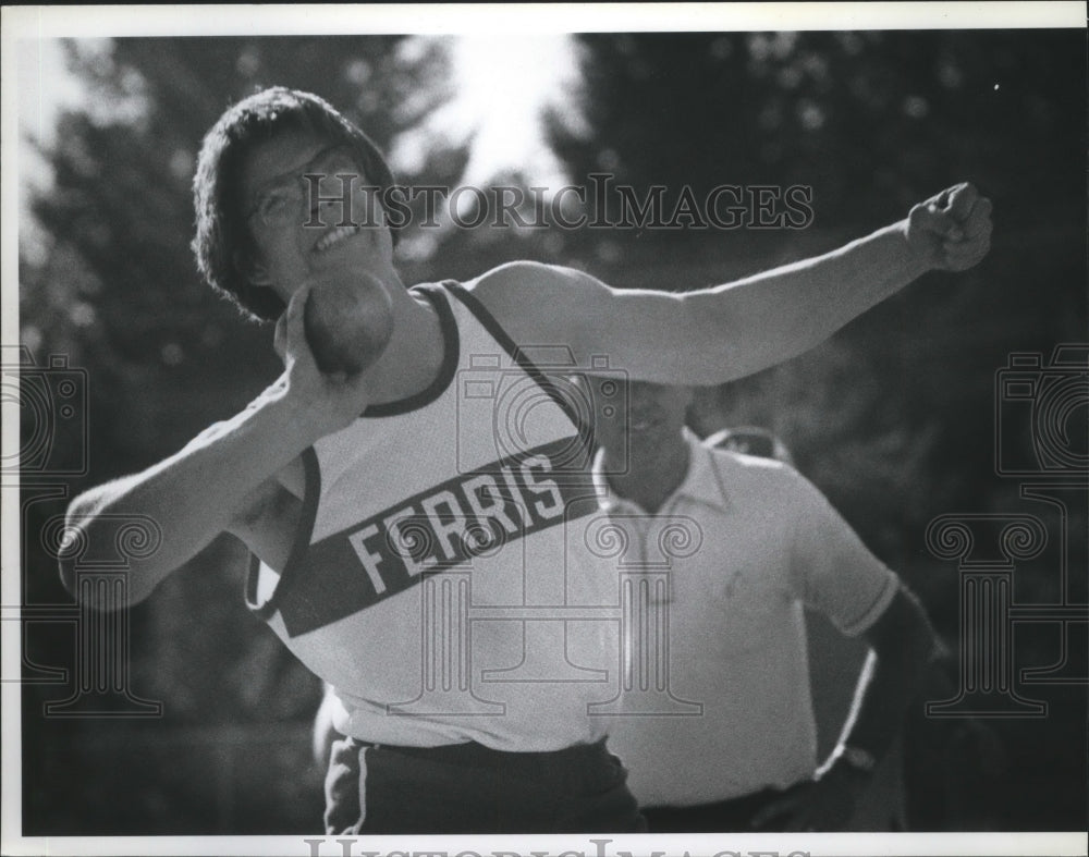 1979 Press Photo Ferris track and field athlete, Mark Hensley - sps03078 - Historic Images