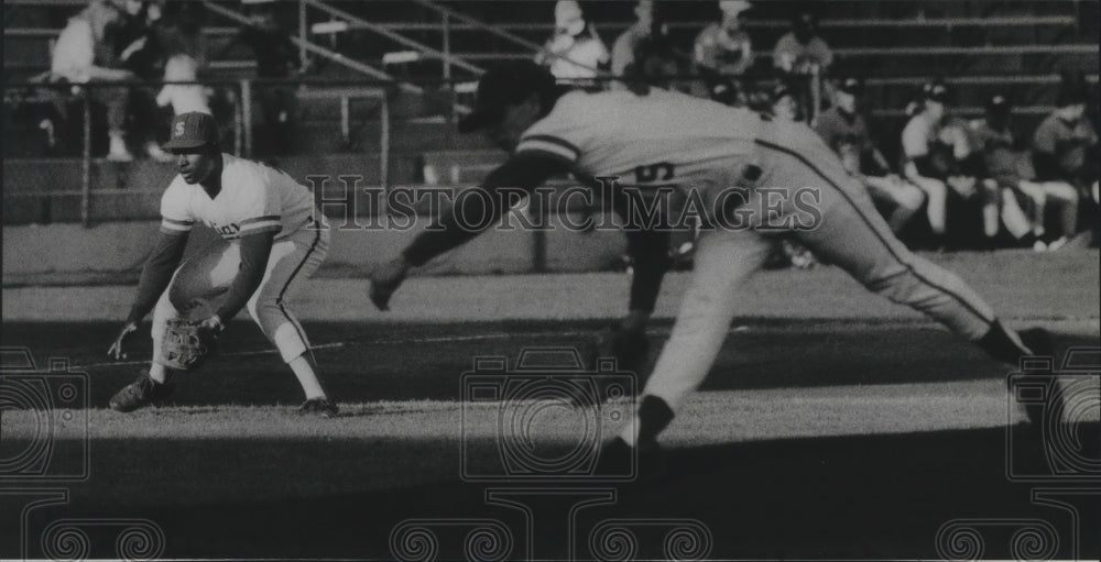 1990 Press Photo Spokane Indians third baseman Julio Bruno. - sps03343 - Historic Images