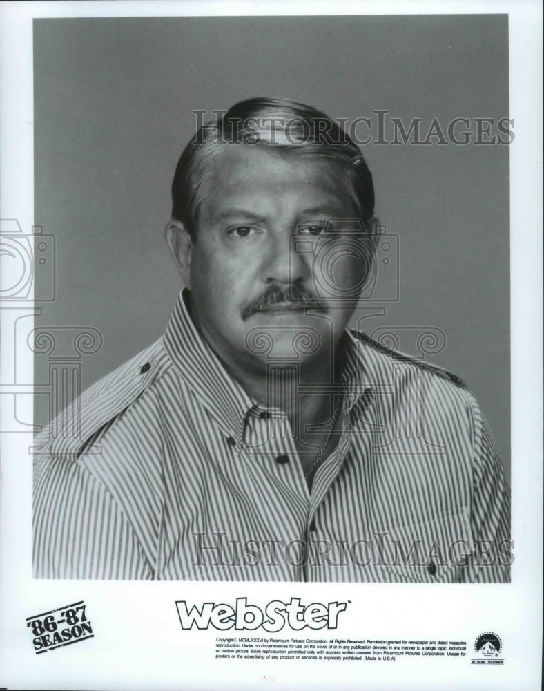 1986 Press Photo Former football star, Alex Karras, stars in "Webster"- Historic Images