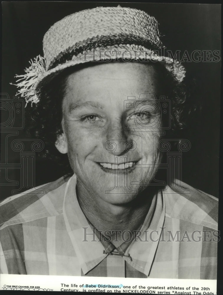 1983 Press Photo 20th Century athlete, Babe Didrikson, in &quot;Against The Odds.&quot; - Historic Images