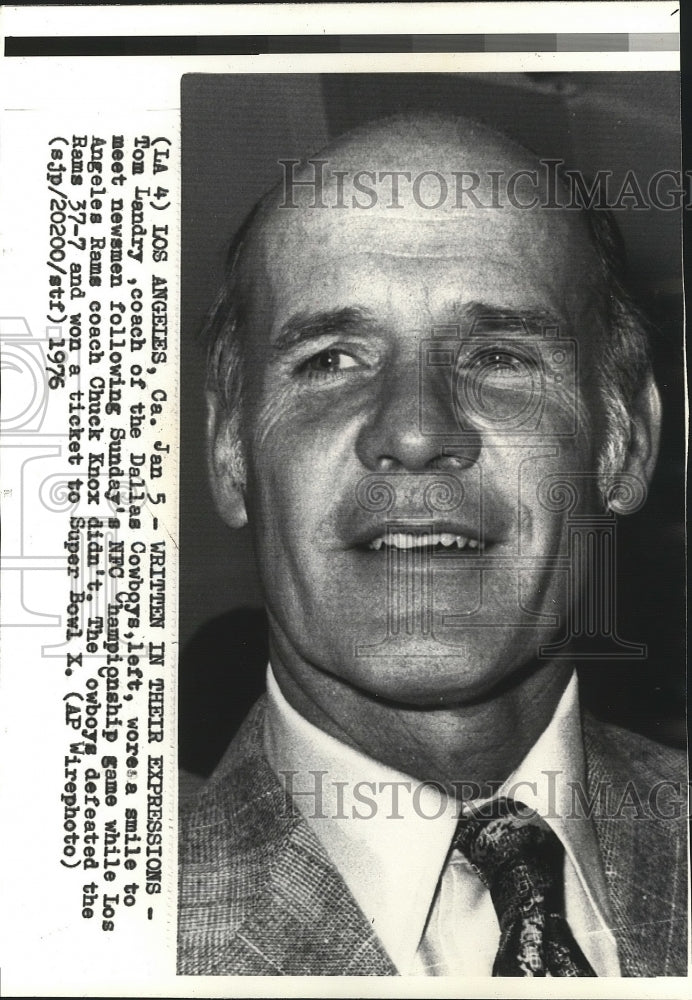 1967 Press Photo Tom Landry, coach of the Dallas Cowboys after NFC Championship-Historic Images