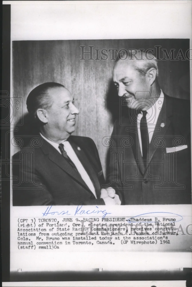 1961 Press Photo Thaddeus B. Bruno elected president of the National Association- Historic Images