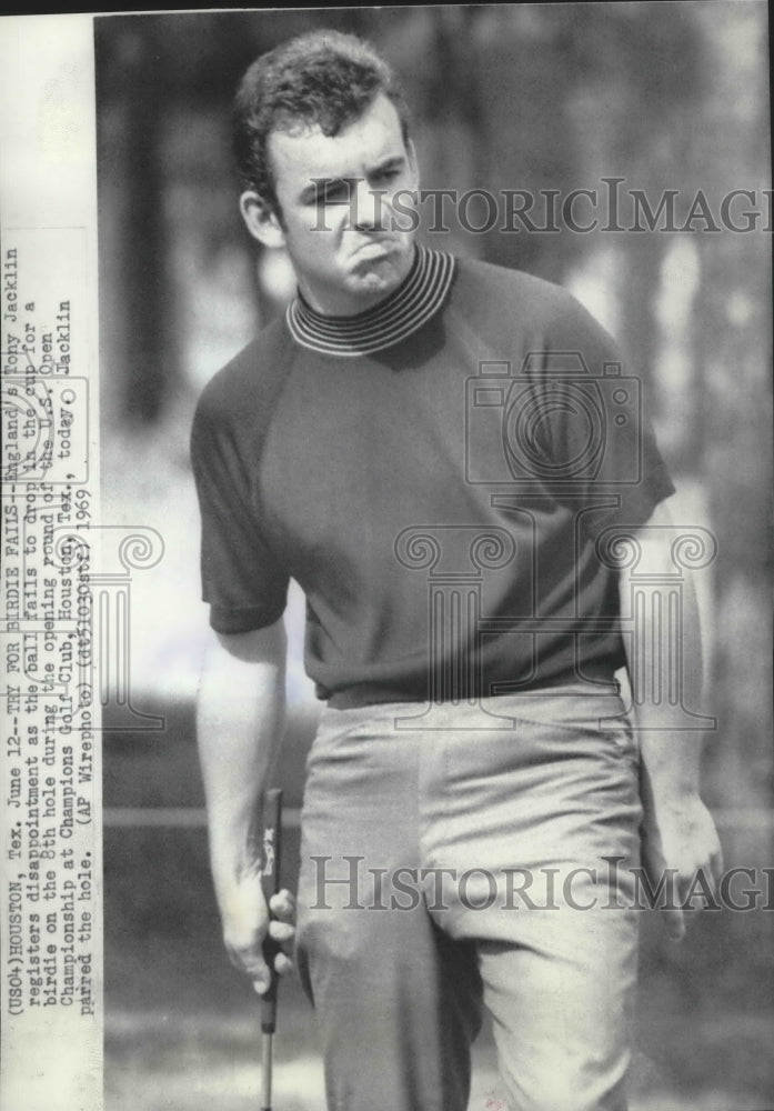 1969 Press Photo English golfer Tony Jacklin at the U.S. Open Championship-Historic Images