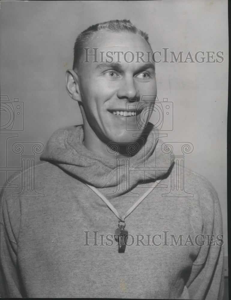 1956 Press Photo Whitworth basketball coach, Wayne Hintz - sps05433-Historic Images