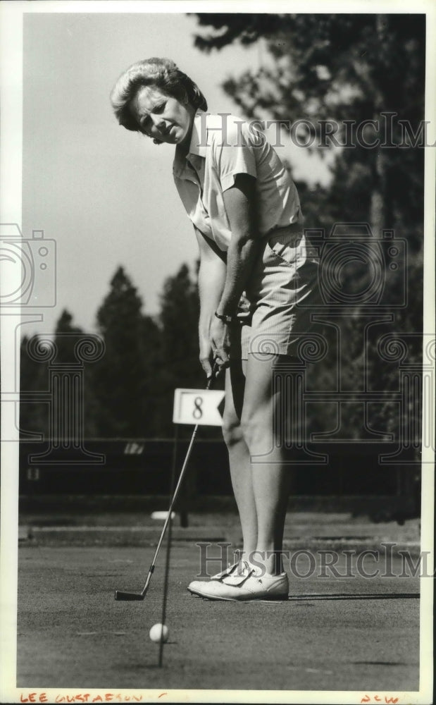 1988 Press Photo Golfer Lee Gustafson went from a 36-handicap to a 10- Historic Images