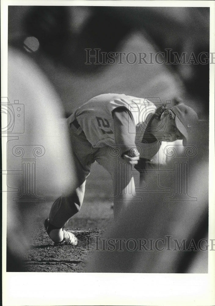 1989 Press Photo Gonzaga baseball pitcher Geoff Kellogg - sps05925- Historic Images