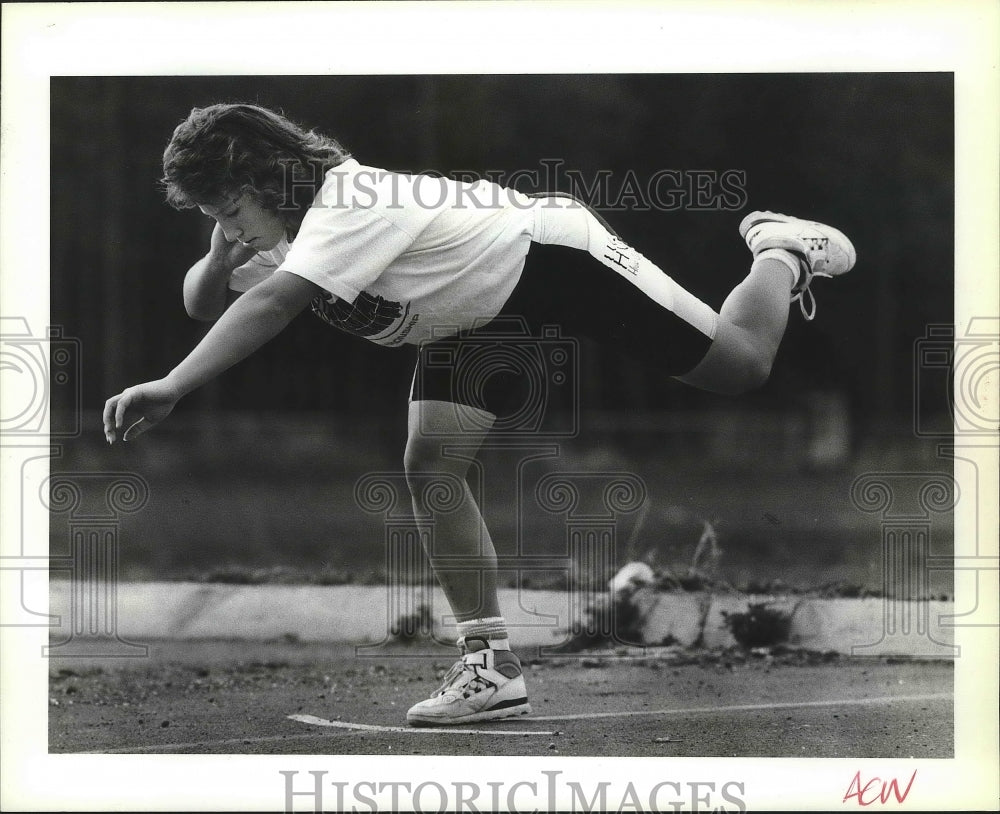 1989 Press Photo Post Falls High School track &amp; field athlete, Edie Diteman- Historic Images