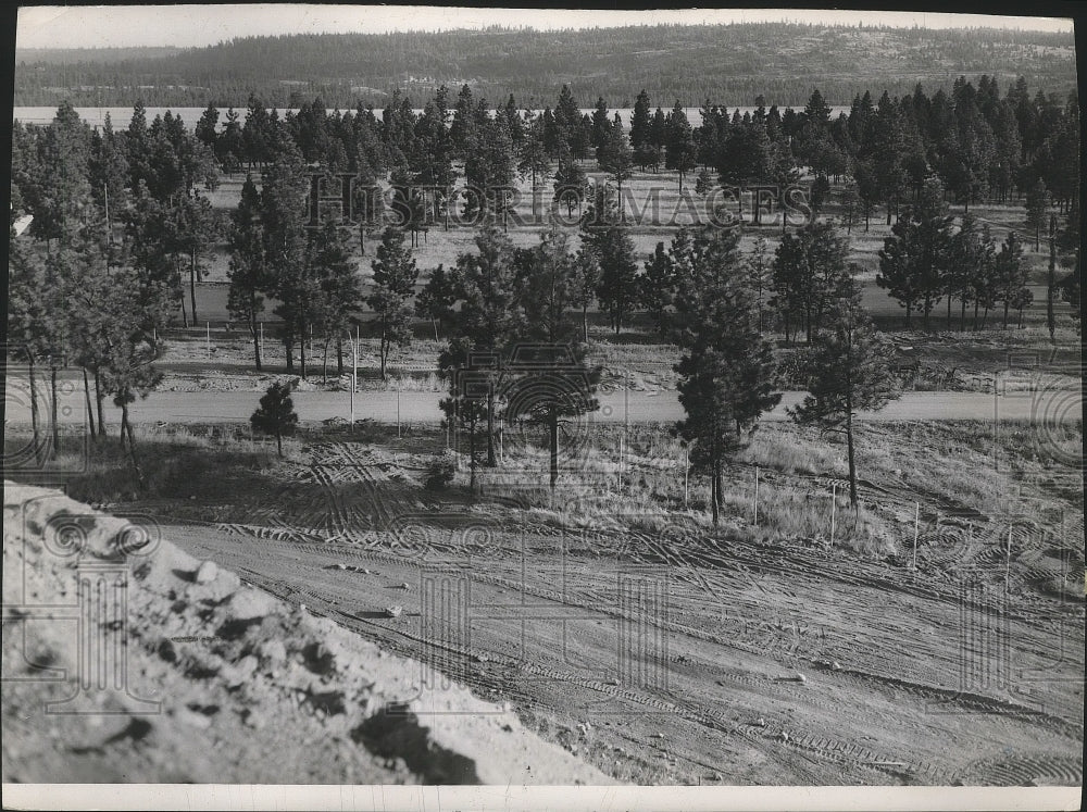 1950 Press Photo Site of Abli Stadium's parking space in Spokane, Washington- Historic Images