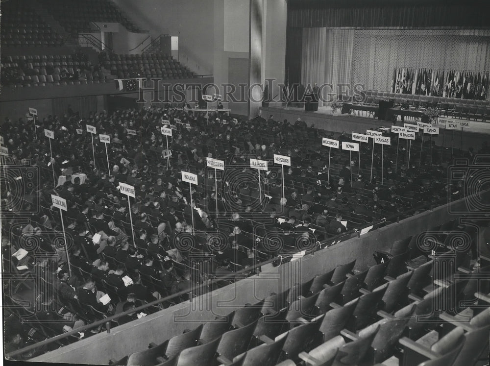 1956 Press Photo Spokane Coliseum filled with state's delegates - Historic Images