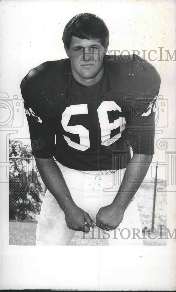 1970 Press Photo Football player Greg Gavin - sps08133- Historic Images