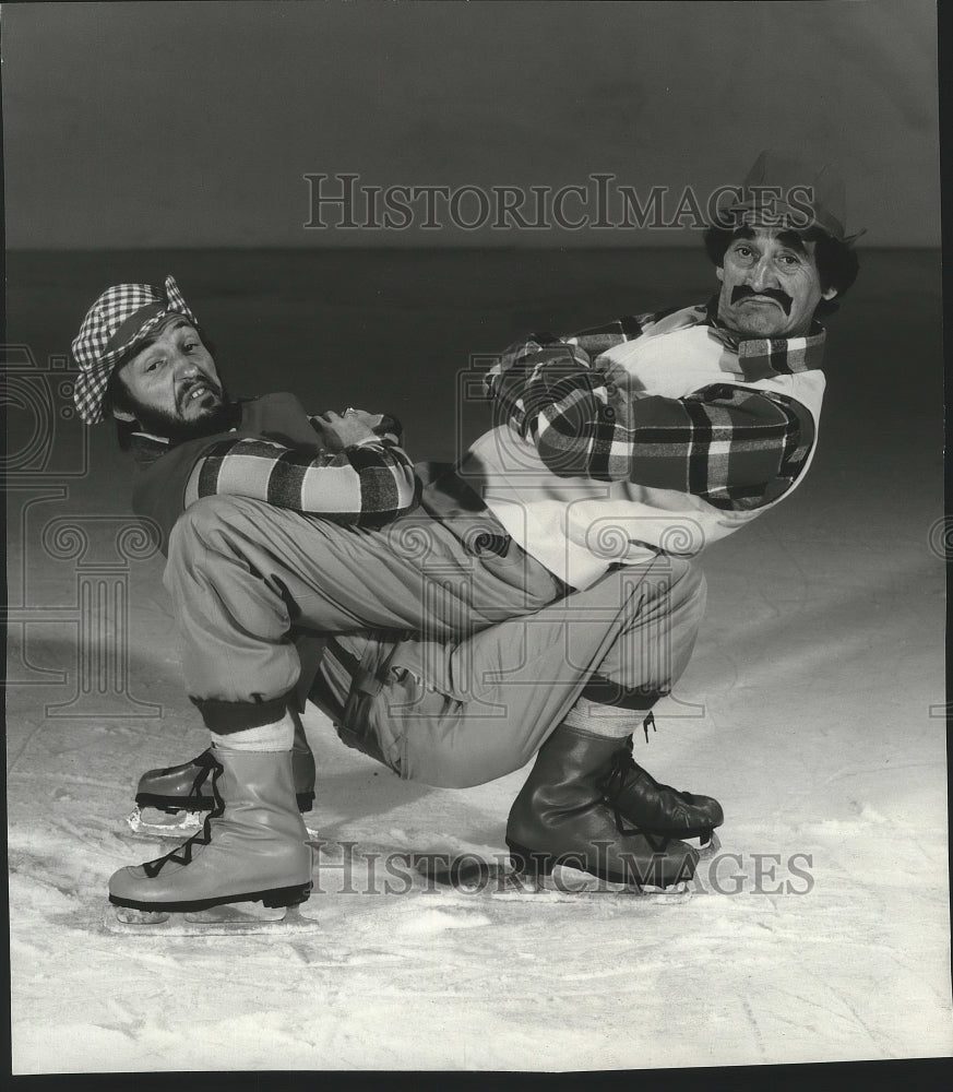 1978 Press Photo Fun Loving skating duo, Steve Pedley and Gigi Percelly - Historic Images