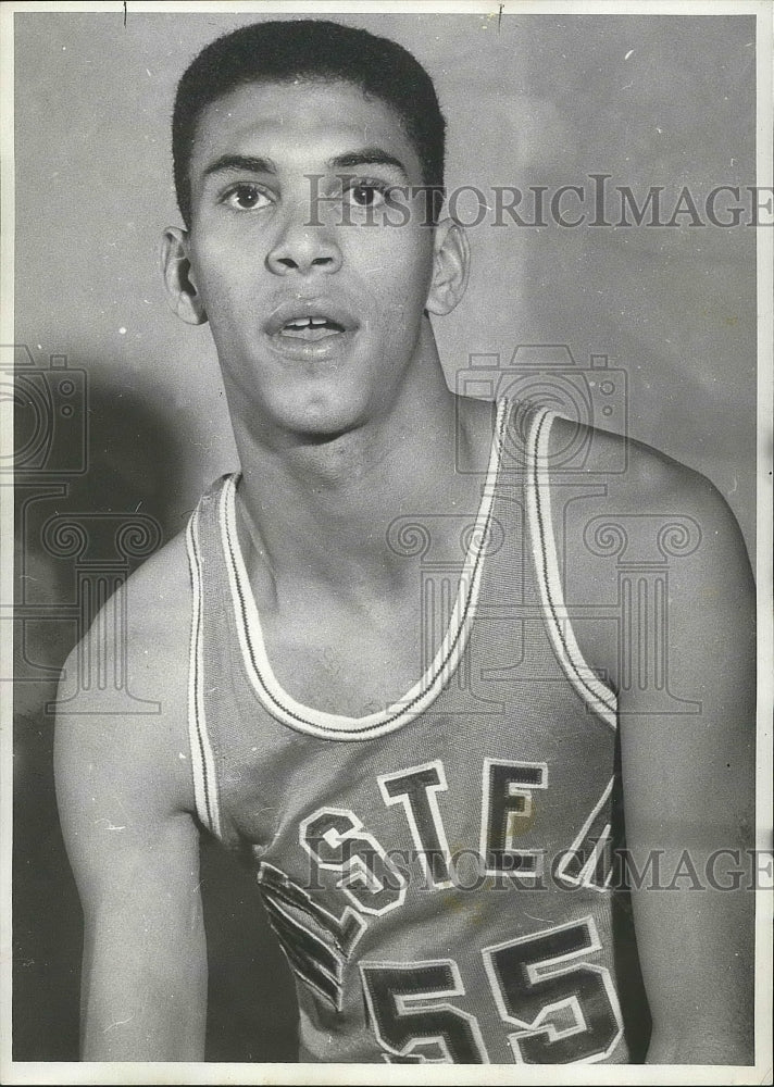 1958 Press Photo Western basketball player, Bill Wright - Historic Images