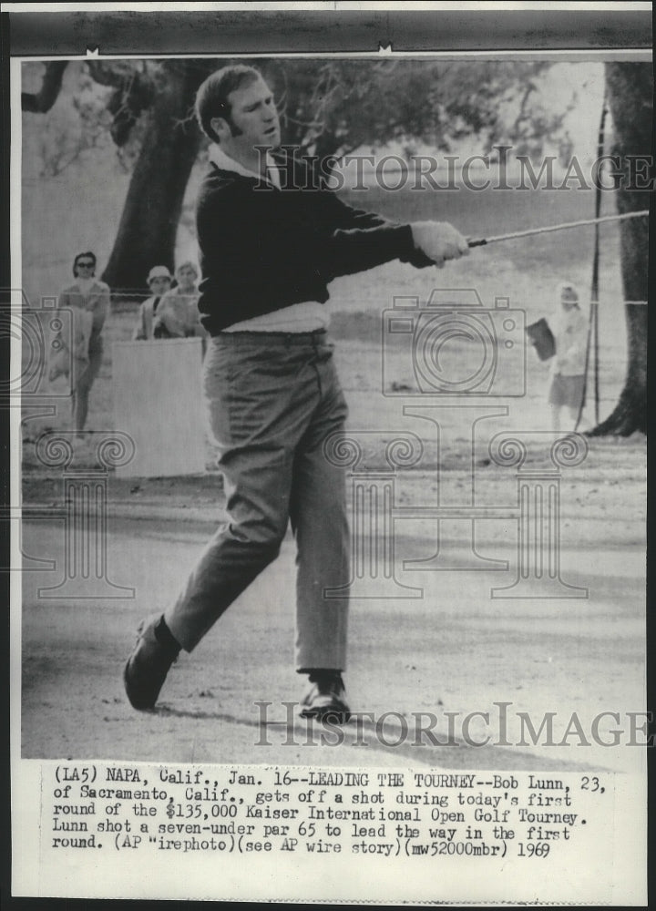 1969 Press Photo Bob Lunn at the Kaiser International Open Golf Tourney-Historic Images