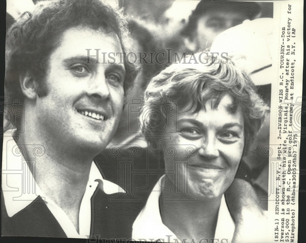 1975 Press Photo Pro golf champ, Don Iverson with his wife, Virginia - sps08834- Historic Images