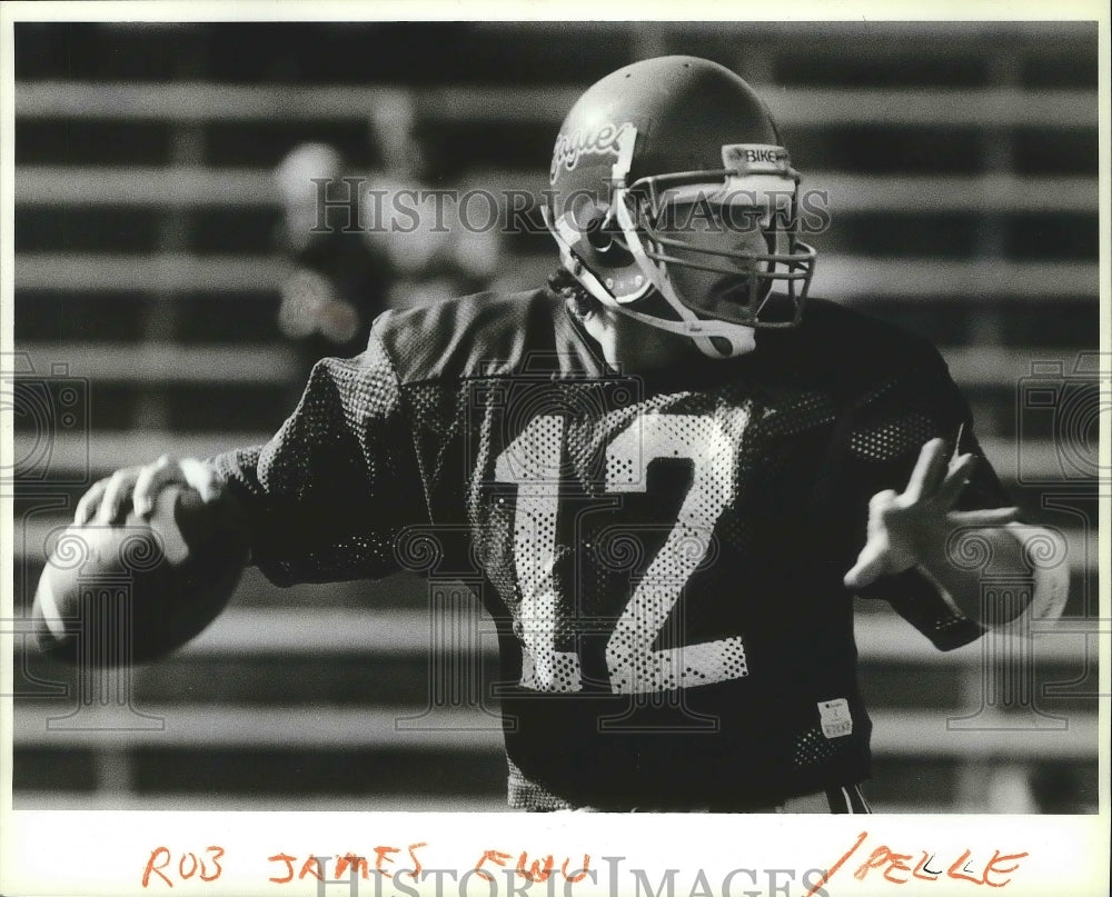 1986 Press Photo Eastern Washington University football player, Rob James-Historic Images